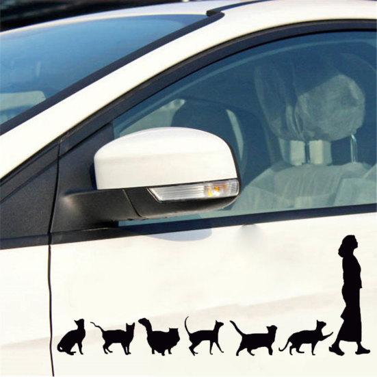 Cat Lady Decor Auto Auto LKW Fensteraufkleber Selbstklebender Fahrzeugaufkleber
