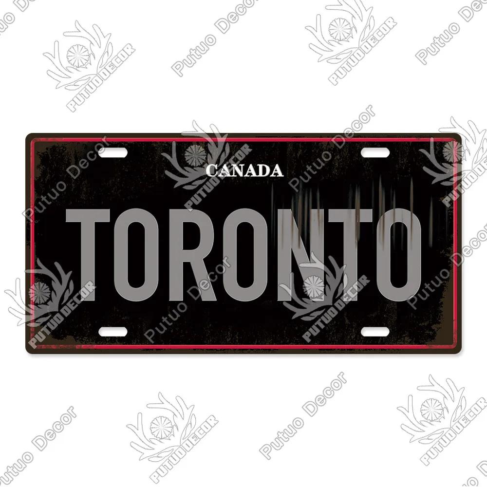 Putuo Decor Stadt Metallschild Plakette Metall Vintage Kennzeichen Blechschild Wanddeko für Man Cave Pub Bar Dekoration