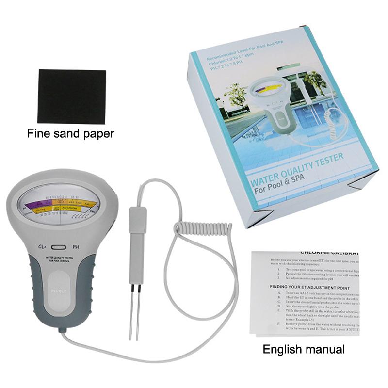 2 In 1 Ph Chlorine Meter Ph Cl2 Tester Swimming Pool Aquarium Water Quality Testing Tools Chlorine Measuring Device