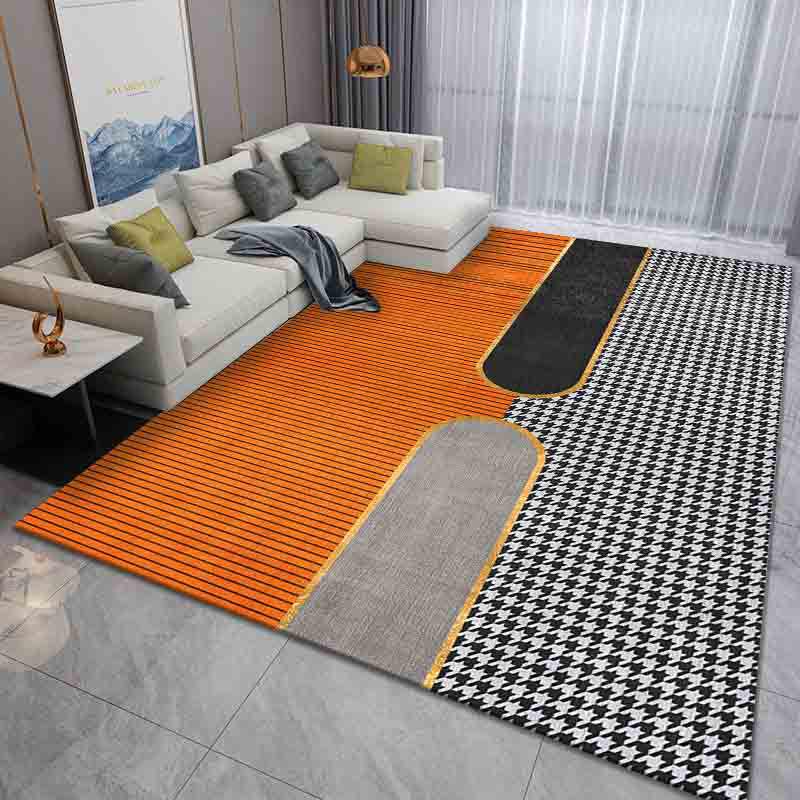 Luxurious Nordic Area Rug: Washable Carpet for Living Room, Bedroom, or Office Sofa and Coffee Table.