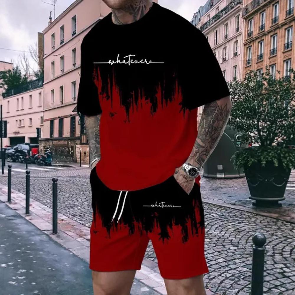 Casual Loose Sports Suit Fashionable Men's Versatile Short-sleeved Shorts Breathable Suit Comfortable Unisex Sports Clothing