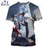 Літня японська гаряча аніме футболка з 3D-принтом персонажа «Людина-бензопила», великого розміру, вільна, з круглим вирізом, з коротким рукавом, оверсайз, вільний топ