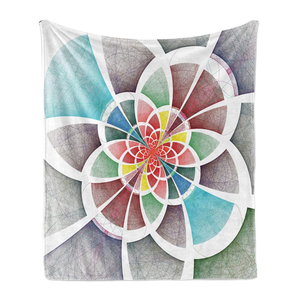 Geometry Fleece Throw Blanket Ultra Soft Cozy Modern Geometric Flannel Blanket for Sofa Couch Bed Chair Camping Travel Or Dorm
