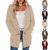 Fashionable Women's Long Knitted Sweater Cross-border  Winter Knitted Jacket