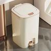 Trash Can with Foot Pedal Odor-Controlling Step Hands Bin for