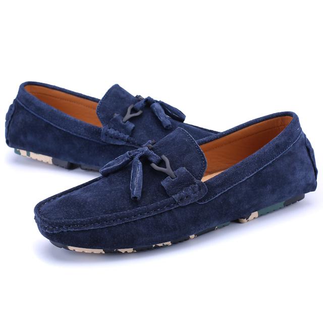 Fashion Men Shoes Sude Leather Casual Summer Shoes Classic Men Loafers Elegantes Slip On Men 'S Flats Moccasins Men Driving Shoes