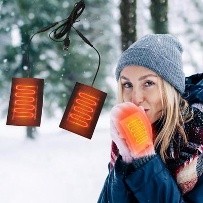 Almofada Térmica Elétrica USB Para Luvas 5V Almofada Térmica Aquecida para Luvas 2 em 1 Almofada Térmica Aquecedora Tecido de Aquecimento de Fibra de Carbono para Inverno