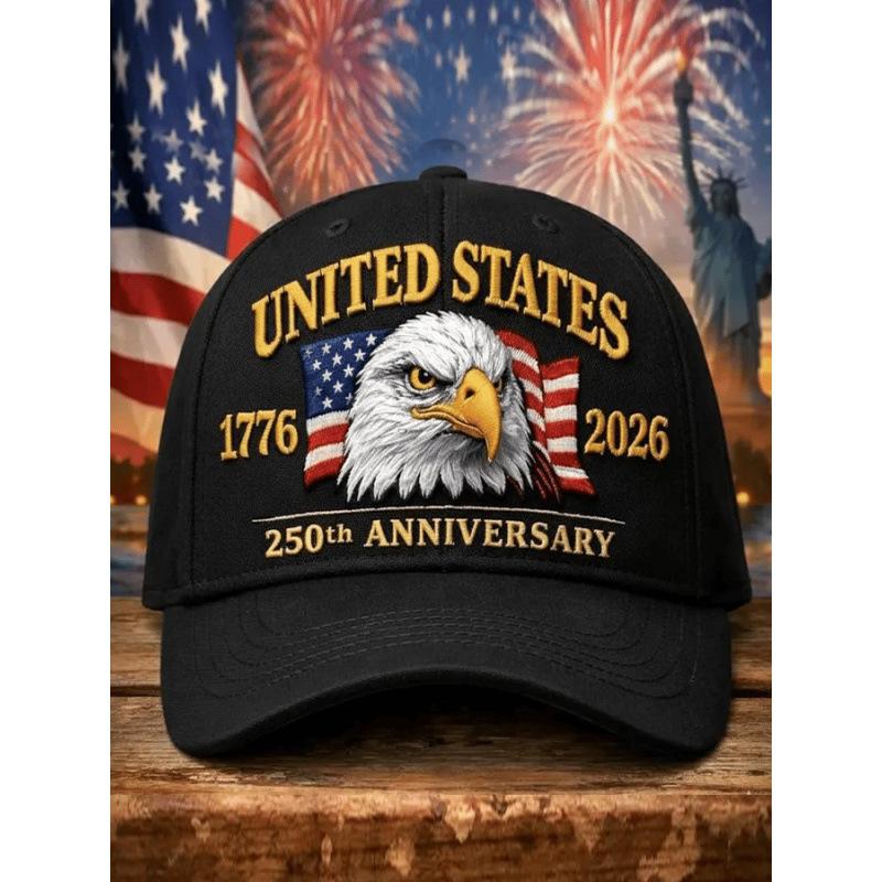 New American Anniversary Baseball Cap D Digital Printing Baseball Cap American Retro Cap