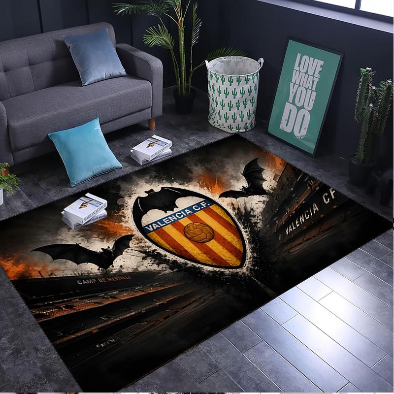 1PC rug Valencia Crest Design Carpet, Chair Rug,Area Rug for Office Bedroom living rooms bedroom, Doormat decor Christmas fan gifts