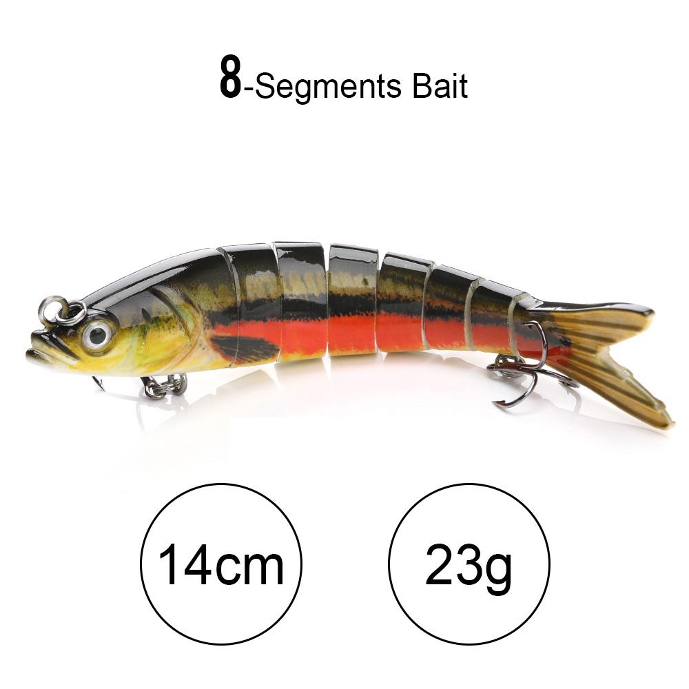 10cm 10g Sinking Crankbaits Fishing Lure 10-segments Wobbler Hard Artificial Bait For Pike Fishing Accessories Swimbait