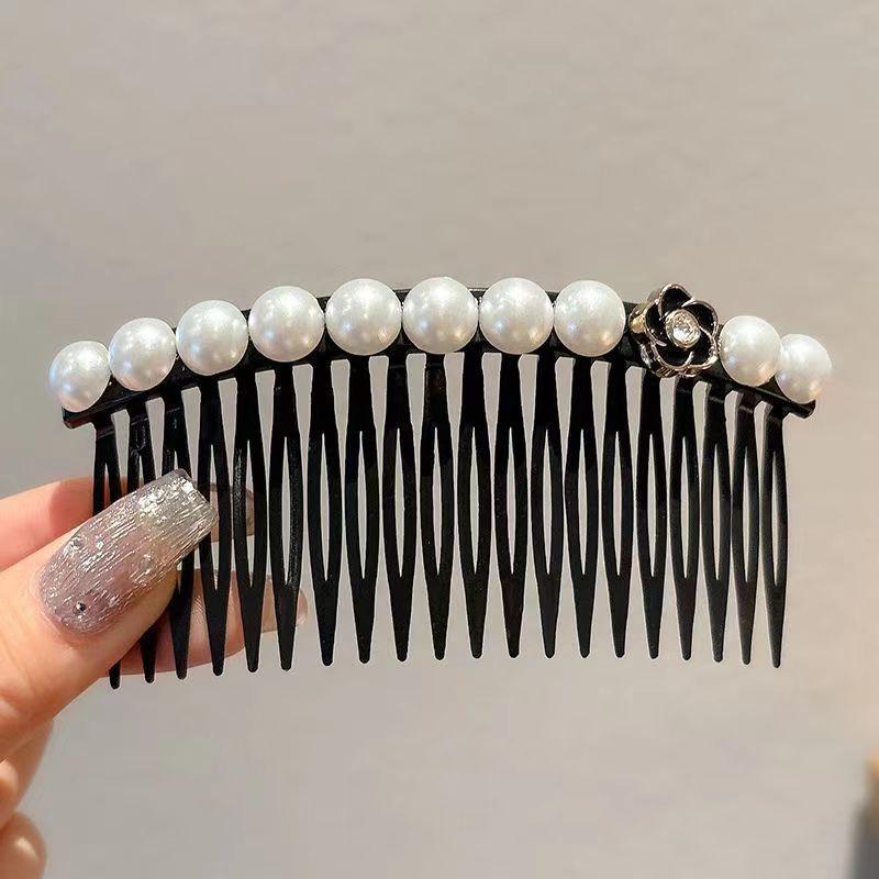 Hairpins for Women with Broken Hair In Summer, Pearl Teeth Comb At The Back of The Head, Bangs, Hairpins and Headwear