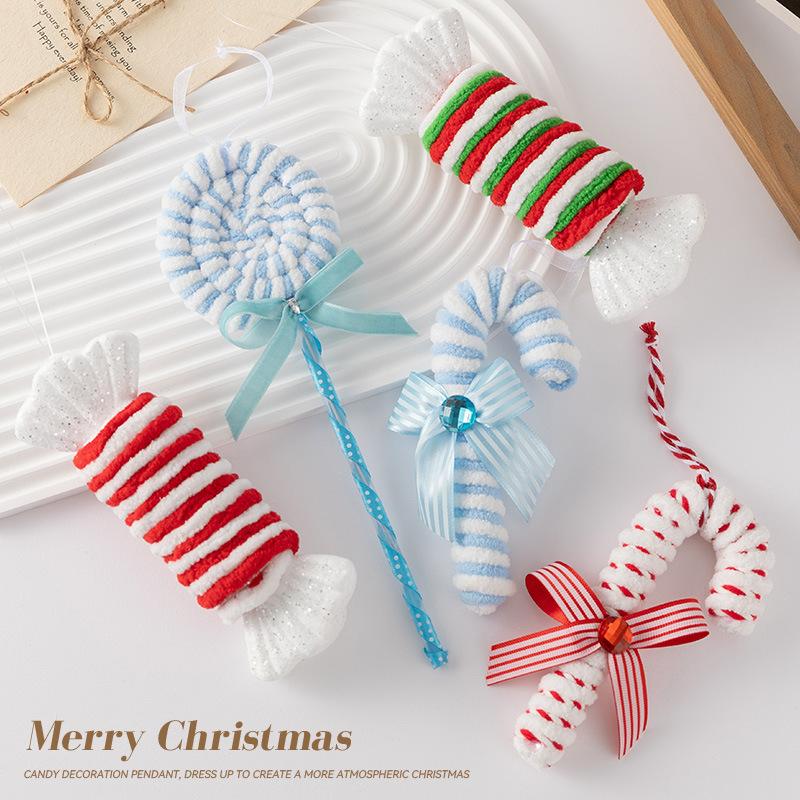 Colorful Candy Cane Xmas Tree Decorations Festive Striped Lightweight Christmas Pendants 2025 Xmas Decorations For Home Decors