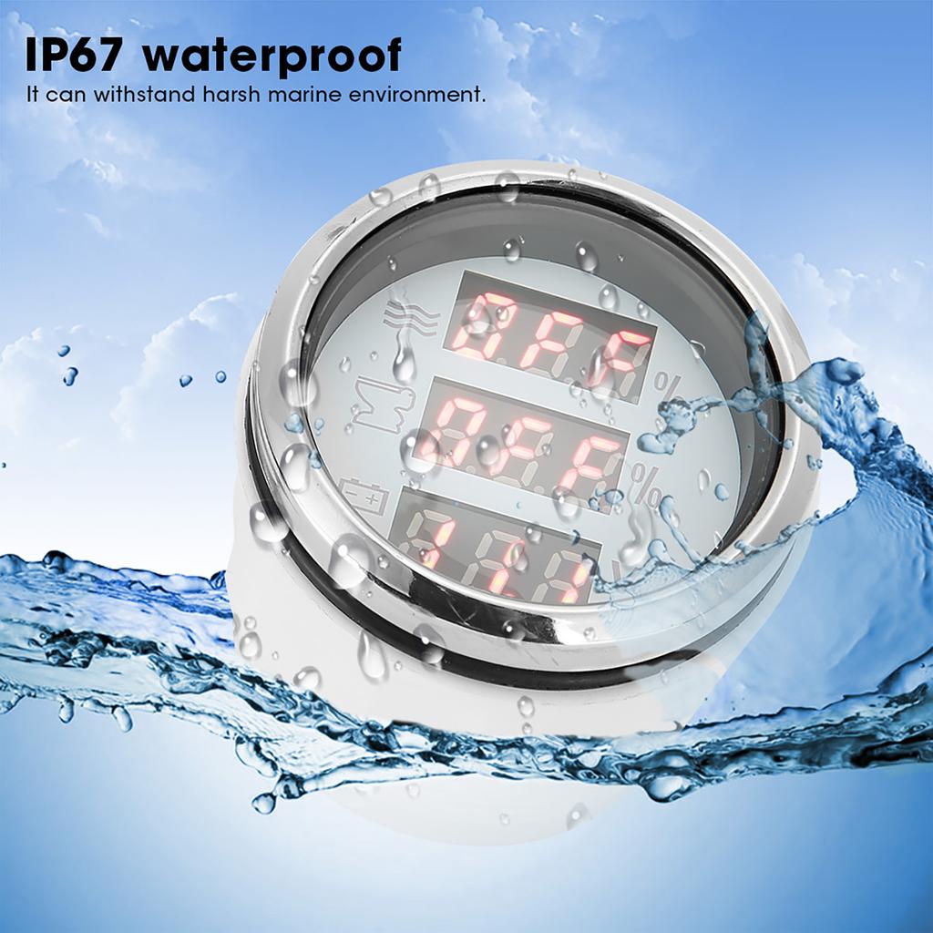 52MMCelsius2in 3‑In‑1 Water   Meter Sewage Gauge Voltage Instrument 0‑190 Ohm  EU Standard