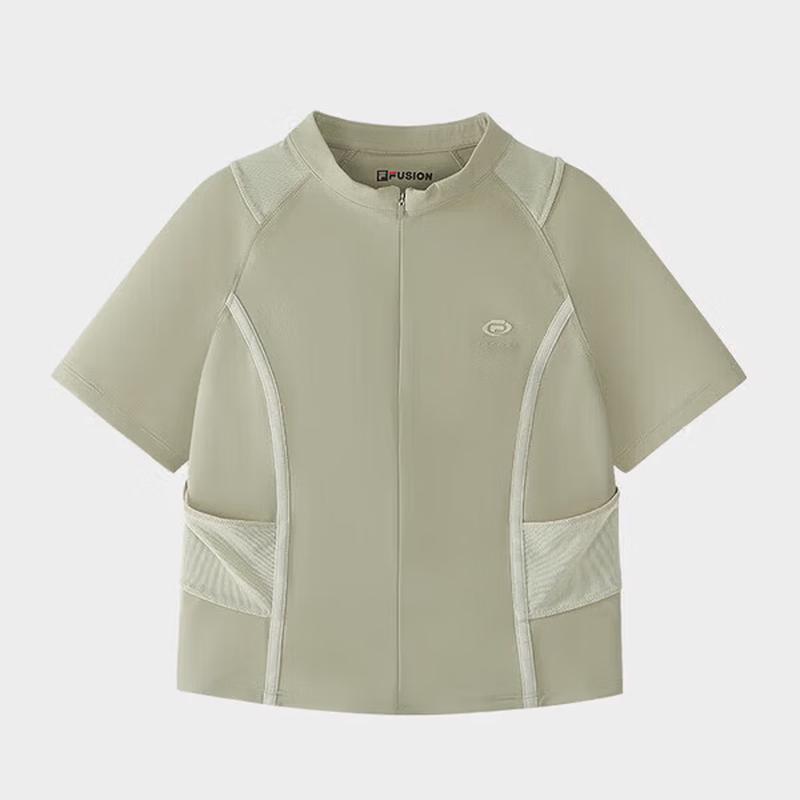 FILA FUSION Women s Zhang Hao Series Spliced Knit T-Shirt XL