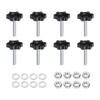 8pcs Star Clamping Knob with Nut Washer M6x35mm Metric Galvanized Carbon Steel Female