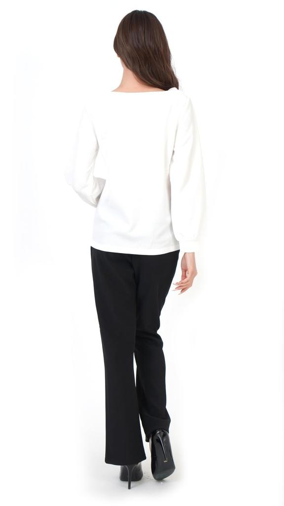 Stretch Straight Leg Long Pants for Office and Perfect for a Beautiful Leg Silhouette Size Women's Pants, Business, (Black, LL)
