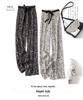 Women's Summer Ice Silk Wide-Leg Wrinkle-Resistant Long Pants - Loose Fit, Casual Draping Style