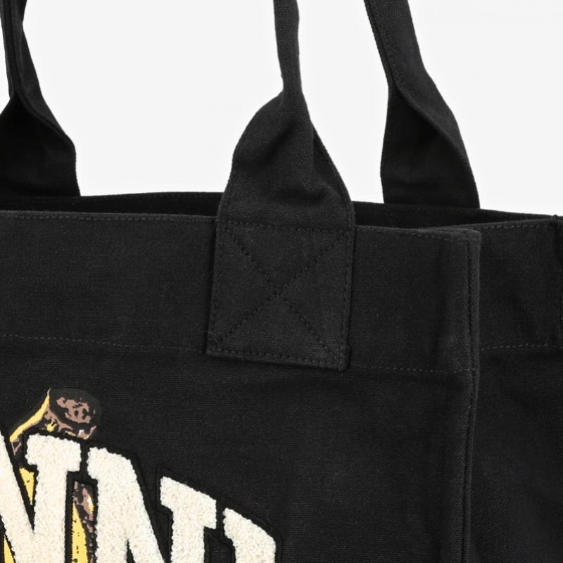 Ganni Large Banana Logo Easy Shopper Tote Bag A6897 099