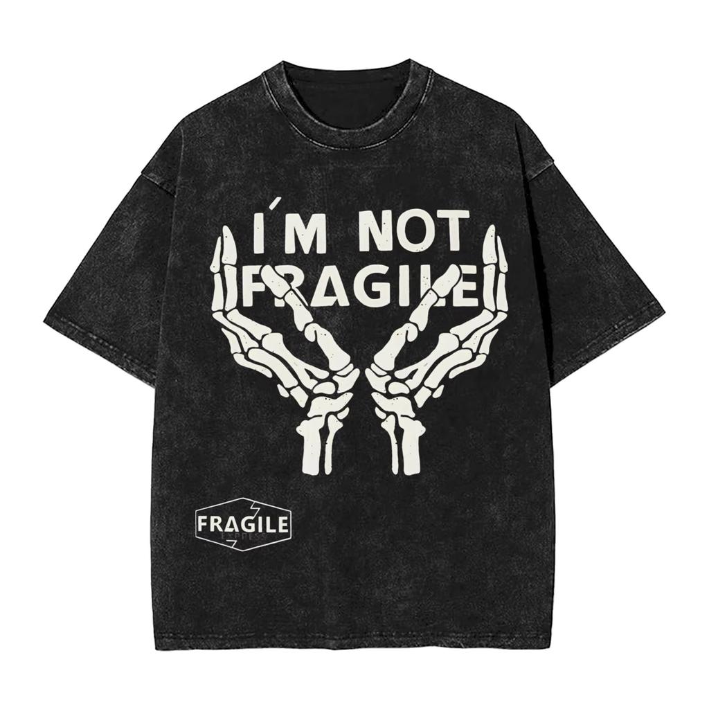Unisex Cotton Short Sleeve Top Harajuku Hip Hop Washed T-shirt With Keep Print From Death Stranding T-shirt