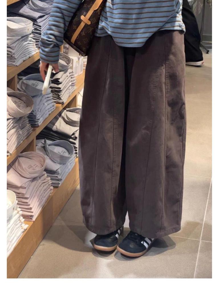 Japanese High-Waisted Casual Balloon Pants for Petite Individuals - Autumn Relaxed Style