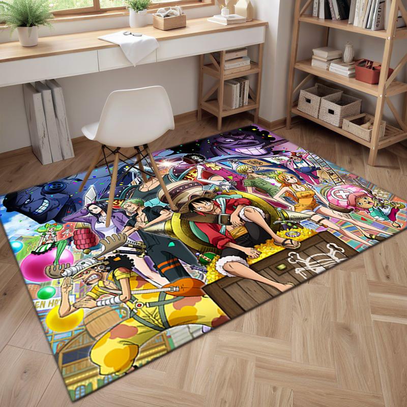 Starring the Japanese Cartoon ONE PIECE Monkey D. Luffy Carpet Is Suitable for Living Room and Bedroom Doormats Office Balcony Decorative Carpet V11