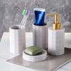 Ceramic Bath Accessories Set For Home Use, AntiSlip Toothbrush Cup Holder With Easy To Clean Glazed Finishes