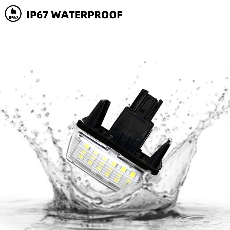 For Toyota Yaris Camry Highlander Prius C Avalon LED License Number Plate Lights Lamp White Light 12V 6000K Toyota Accessories