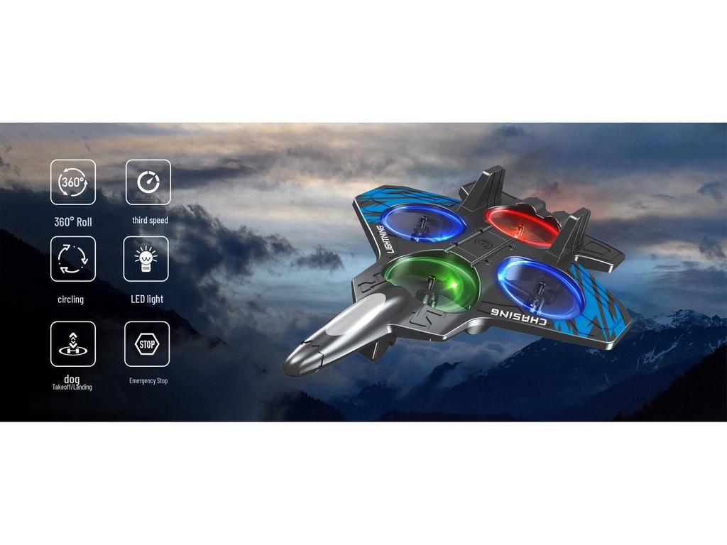 Renkli Işıklara ve 360° Takla Atma Yeteneğine Sahip A1 Uzaktan Kumandalı Köpük Uçak