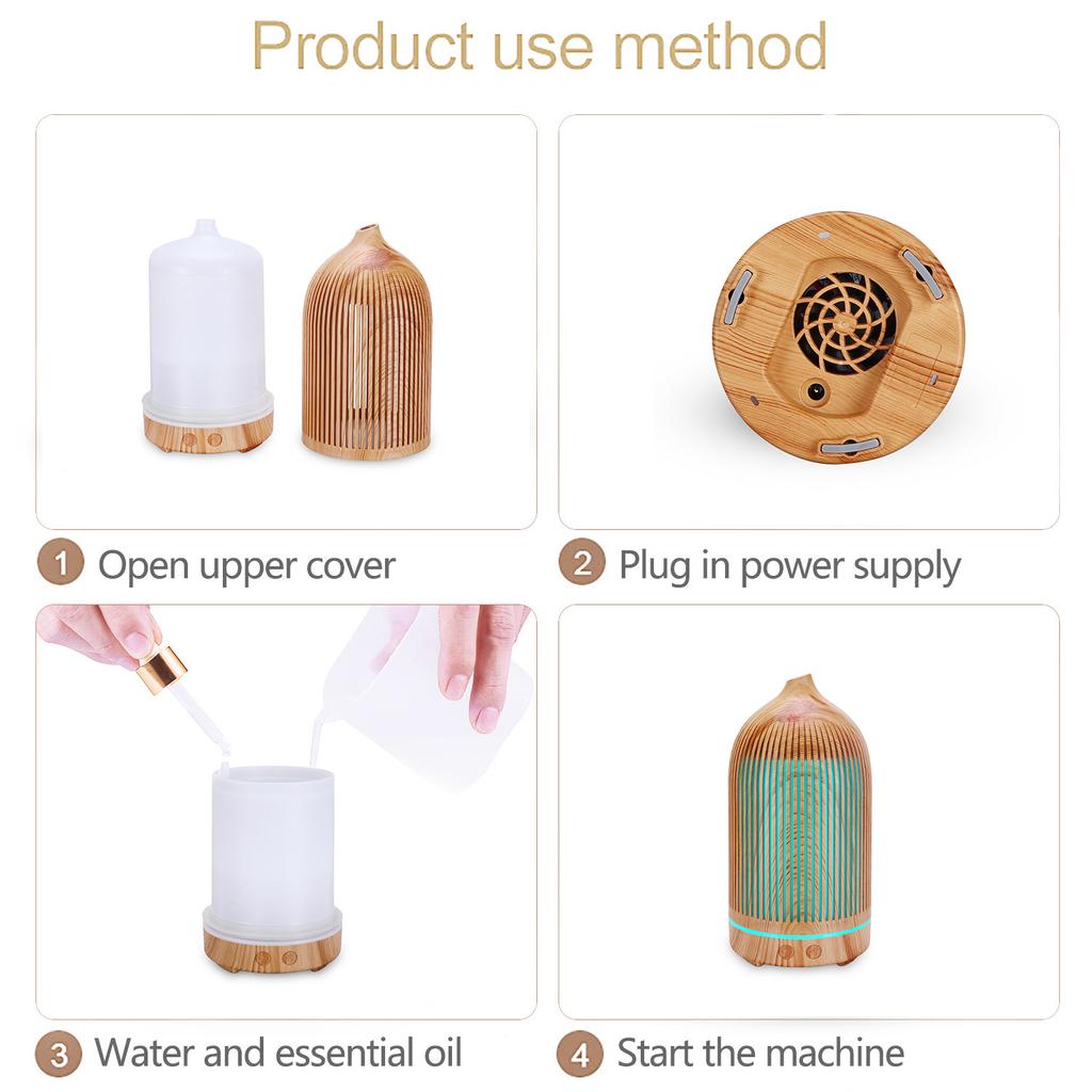 Usb Aroma Diffuser 200 ml Ultraschall-luftbefeuchter Bunte Led-Licht Für Auto Aromatherapie Ätherisches Öl Diffusor Nebel Maker