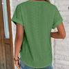 Summer Spring Solid Color Tshirt Loose Fit Round Neck Short Sleeve