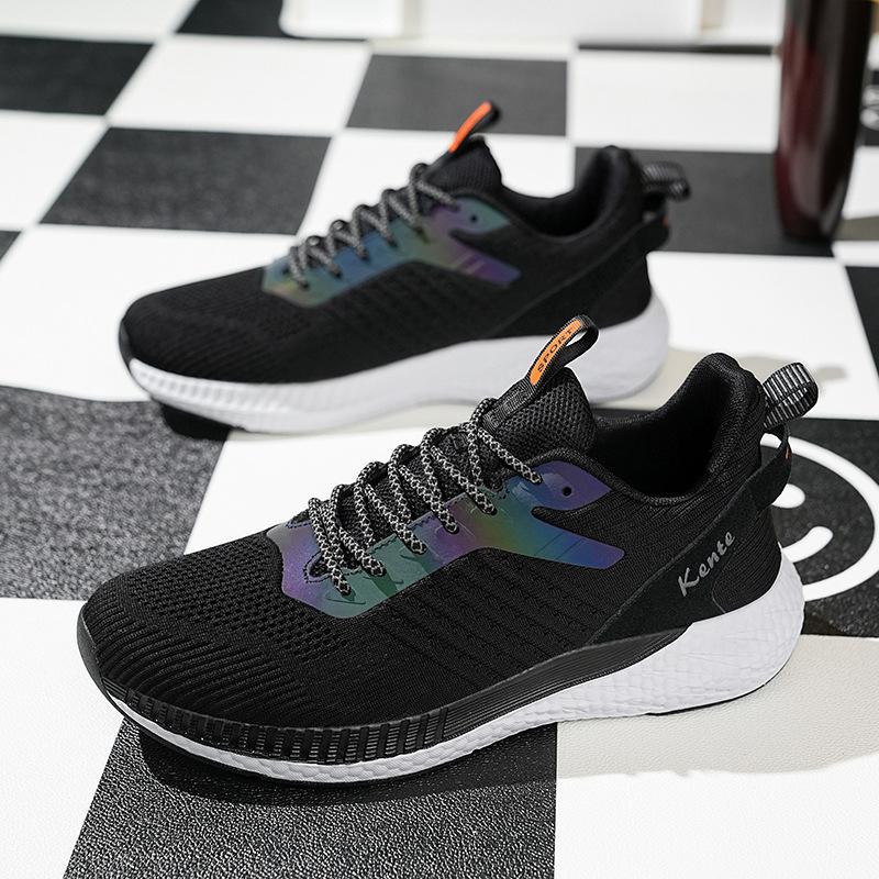 Men's shoes large size autumn and winter new running shoes flying woven breathable sports shoes fashionable men's casual shoes