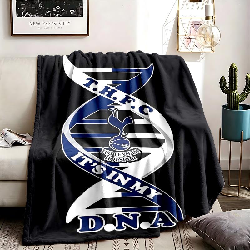 Tottenham Hotspur FC Thema Personalisierte Outdoor Flanelldecken Weich Und Geeignet Für Alle Jahreszeiten Perfekt Für Sofas Betten Und Camping