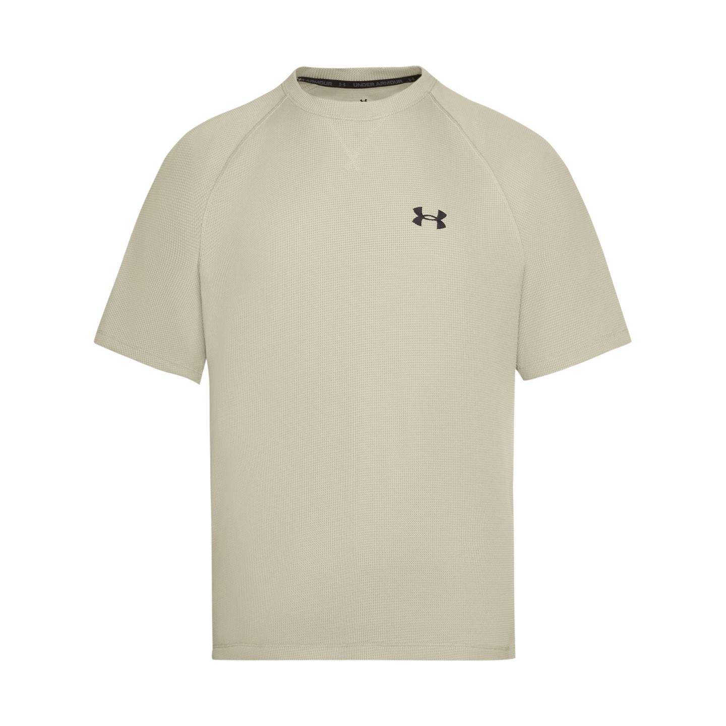 Under Armour Мужская спортивная повседневная футболка с коротким рукавом Ef Waffle Logo, удобная, цвета хаки, серого. 6014340-289 S