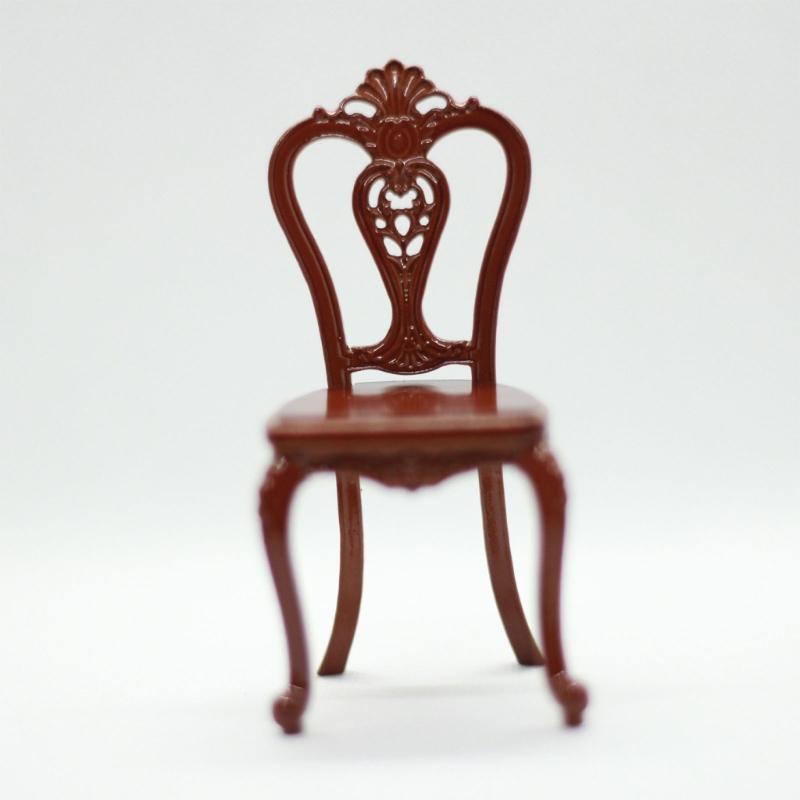 Holzpuppenhäuser Miniaturstuhl Modell Figur 1/12 Maßstab Möbel für Miniatur-Szenendekoration und Sammler