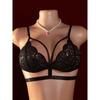 S-XXL Women Sexy Lace Mesh Bra Sheer See Through Design Elastic Straps Lingerie Set