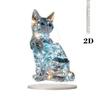 Acrylic Decorative Sign Cat Colorful 2D Flat Print Cute Elephant Ornament Crystal Art Home Decor Figurine Table Ornament Gifts