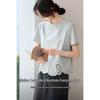 Women's Embroidered Round Neck Short Sleeve T-Shirt