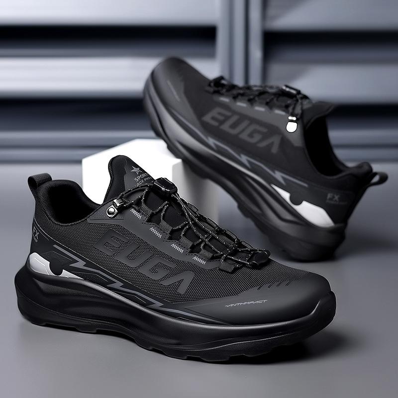 

Men s Running Shoes New Lightweight Sports Anti Slip Breathable Shoes Fashionable and Versatile Men s Casual Sports Shoes 44 чёрный