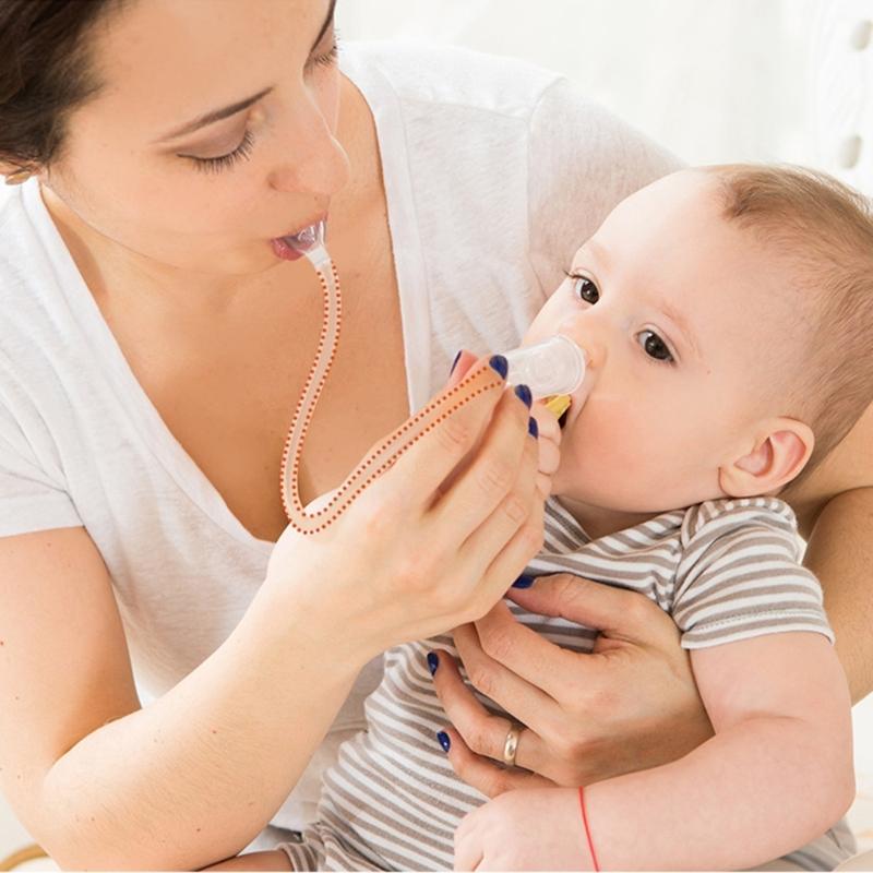 Infant And Toddler Nasal Aspirator Booger Remover with Gentle Silicone Tip Easy to Disassemble And Clean for Daily Care