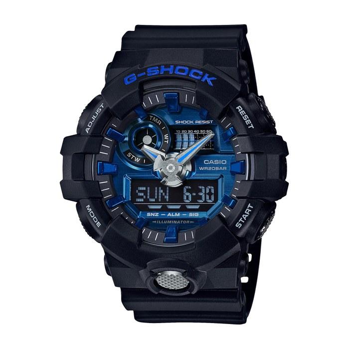 [Casio] G-Shock GA-710-1A2JF Men s Watch, Black/Blue