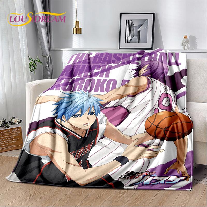 Cartoon Kuroko's Basketball Anime Blanket,Soft Throw Blanket for Home Bedroom Bed Sofa Picnic Travel Office Cover Blanket Kids