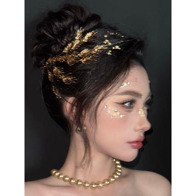 Baroque Greek Goddess Exotic Style Hair Accessories Golden Leaf Headband Crown Ethnic Style Princess European and American Headwear