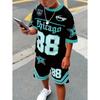 2 Stück Kinderkleidung Jungen Fußball-Outfit Schwarz Gelb Fußballtrikot Shorts Set, Leichte Sportkleidung für das Training
