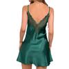 Women's Silk Satin Camisole Nightdress with Lace Trim