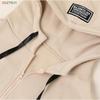 DUZTELYI Loose Cute Top for and DU834 Women's Fleece-Lined Hoodie, Fit, Oversized, Zip-Up Hoodie, Casual, Spring, Autumn, Winter, (JP, Alphabet, M,