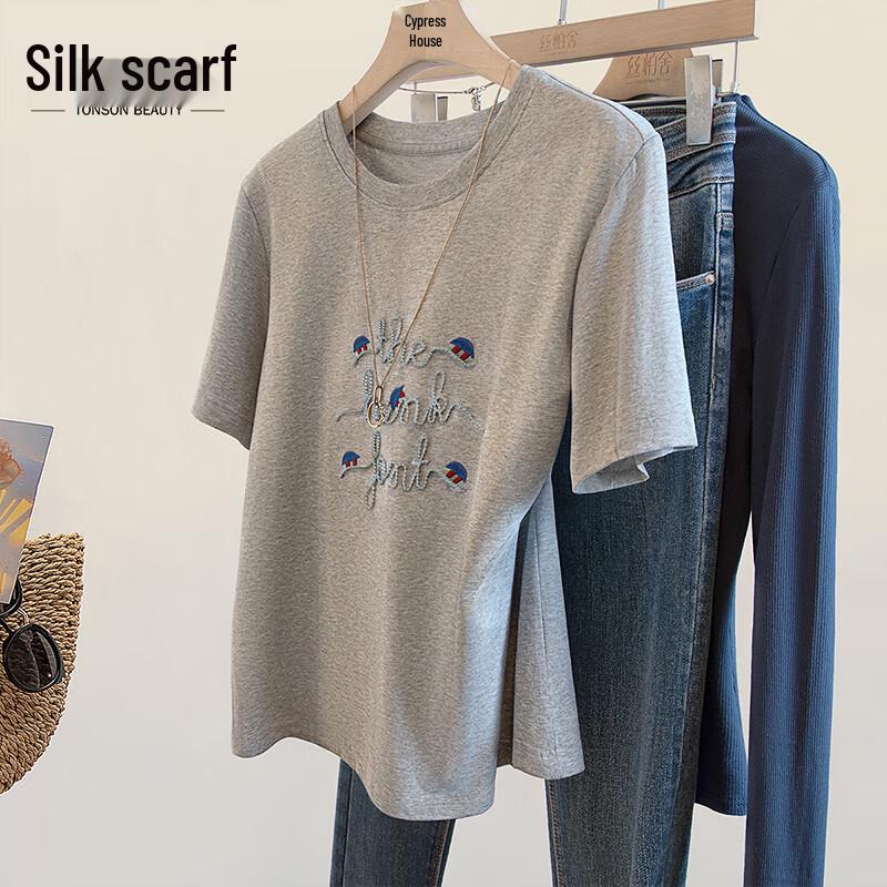 Sibai She Women s Round Neck Short Sleeve T-Shirt M