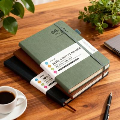 A5 English Planner with Letter Markers: 2026-2027 Customized Year Plan Book & Simple Notebook