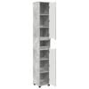 Bathroom Cabinet Concrete Grey 30.5 X 30 X 195 Cm Particleboard