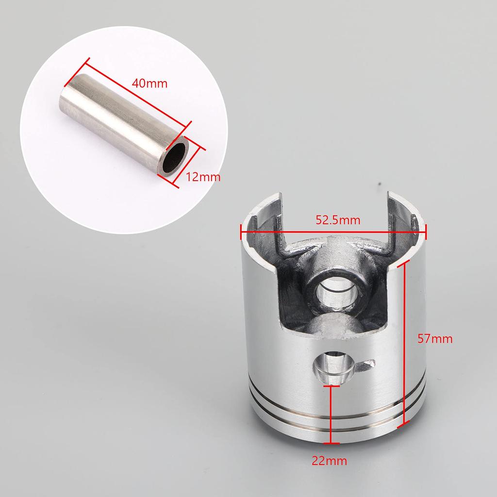 Bruce & Shark Bike Piston Pin Ring Set Standard Ø52.50mm for Suzuki Address AH100 AG100 1991-2000