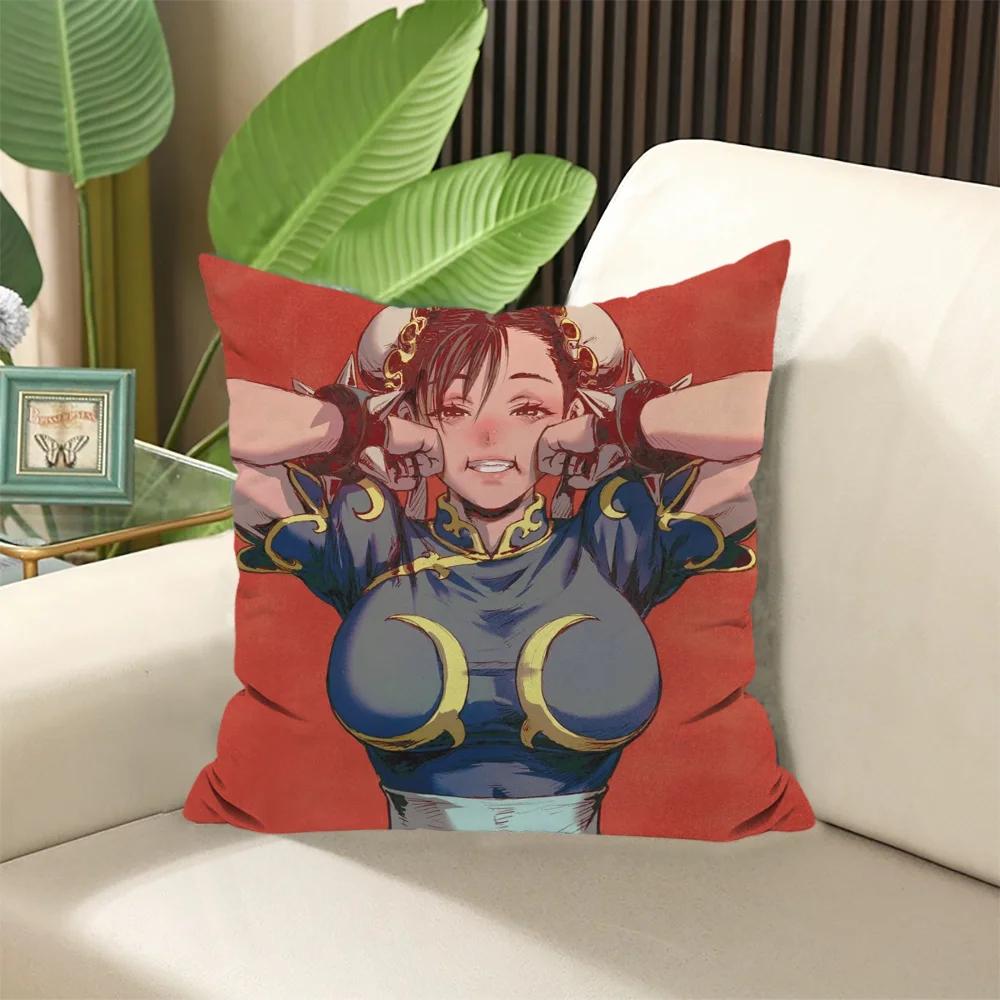Chun-Li Elegant Room Cushions Covers Cushion Cover 45 × 45 Decorative Pillows For Sofa Pillow Cases × Stuffed Sleep Home Textile
